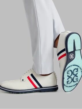 G/Fore G4 Grosgrain Gallivanter Golf Shoe Sneaker US 11 USA White Red